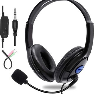 Casque filaire stéréo (entrée de gamme) Jack 3.5mm, micro intégré (selon modèle)