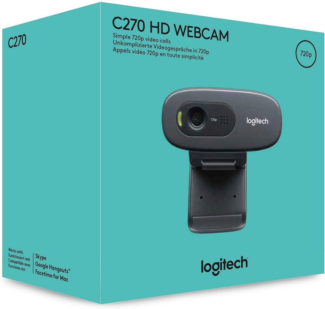 Webcam Logitech C270i HD Micro antibruit, 30 fps, ajustement lumière automatique – Image 6