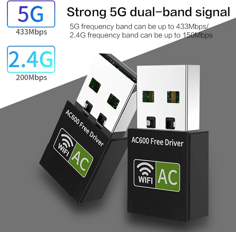 Clés génériques USB Wi-Fi Dongle Wi-Fi, plug & play – Image 3