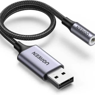 Adaptateur audio Jack 3.5mm vers USB Carte son externe, micro + casque