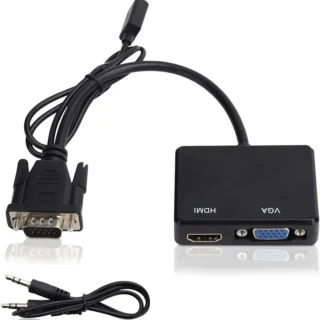 Adaptateur HDMI vers VGA Conversion vidéo, compatible PC/TV/Projecteur