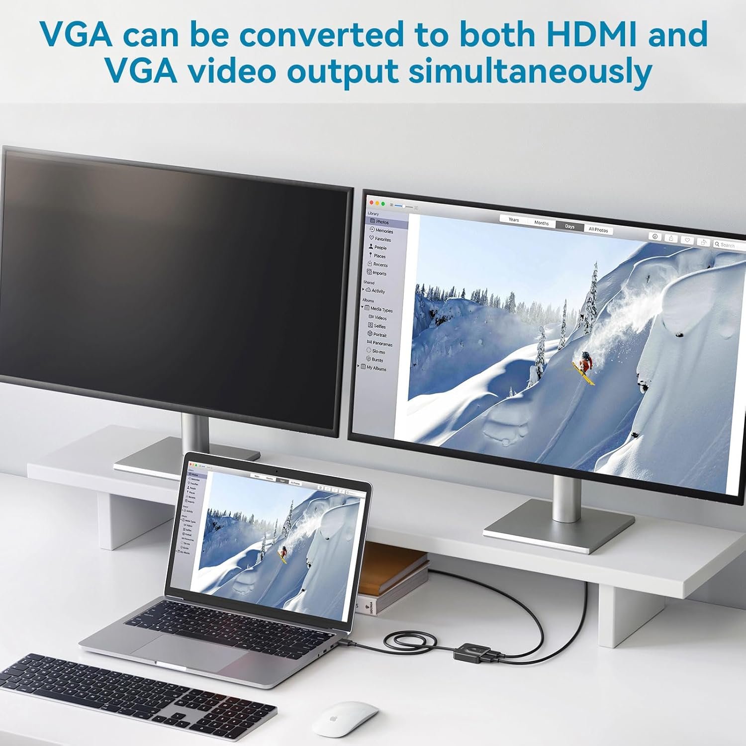 Adaptateur HDMI vers VGA Conversion vidéo, compatible PC/TV/Projecteur – Image 5