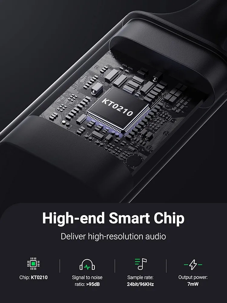 Adaptateur audio Jack 3.5mm vers USB Carte son externe, micro + casque – Image 3