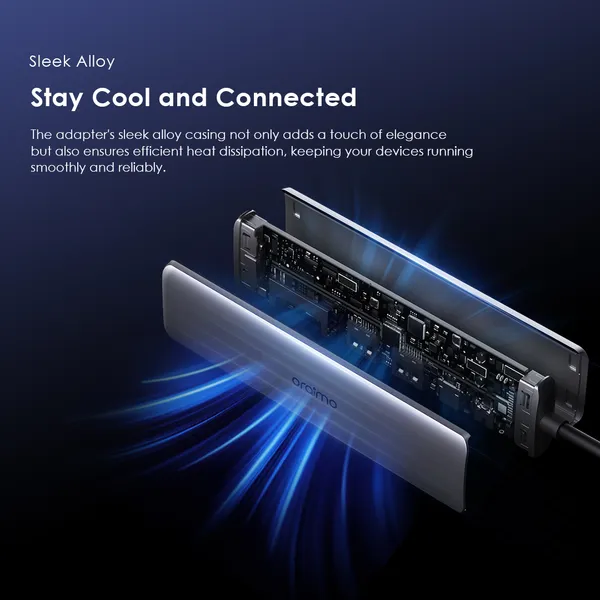 Oraimo Multiport USB-C Hub HDMI, USB 3.0, USB-C PD, lecteur carte SD – Image 9