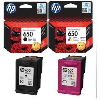Cartouche d'Encre HP 650 (Noir & Couleur)