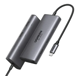 Hub USB-C 6-en-1 UGREEN avec Double HDMI (Modèle 15852)