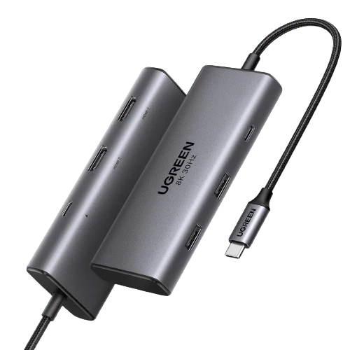 Hub USB-C 6-en-1 UGREEN avec Double HDMI (Modèle 15852)