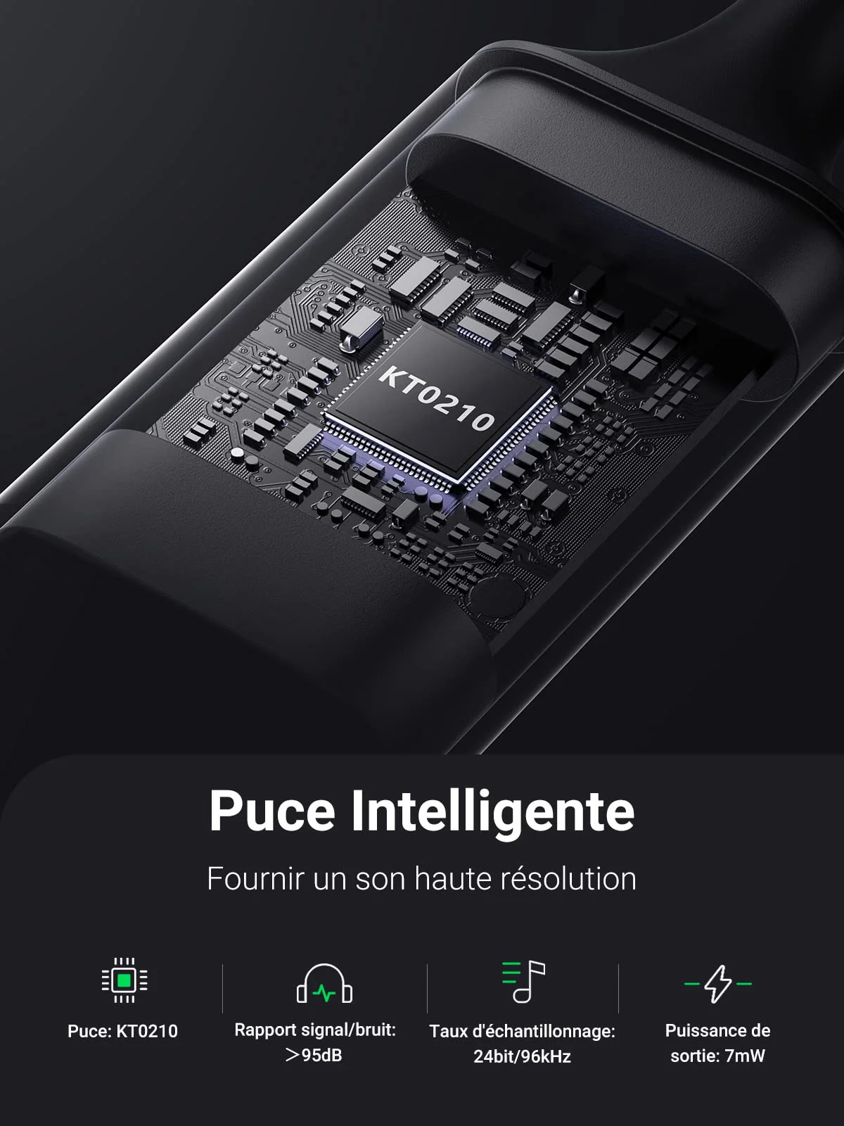 Adaptateur de Carte Son Externe UGREEN USB 2.0 (Modèle 30724) – Image 5