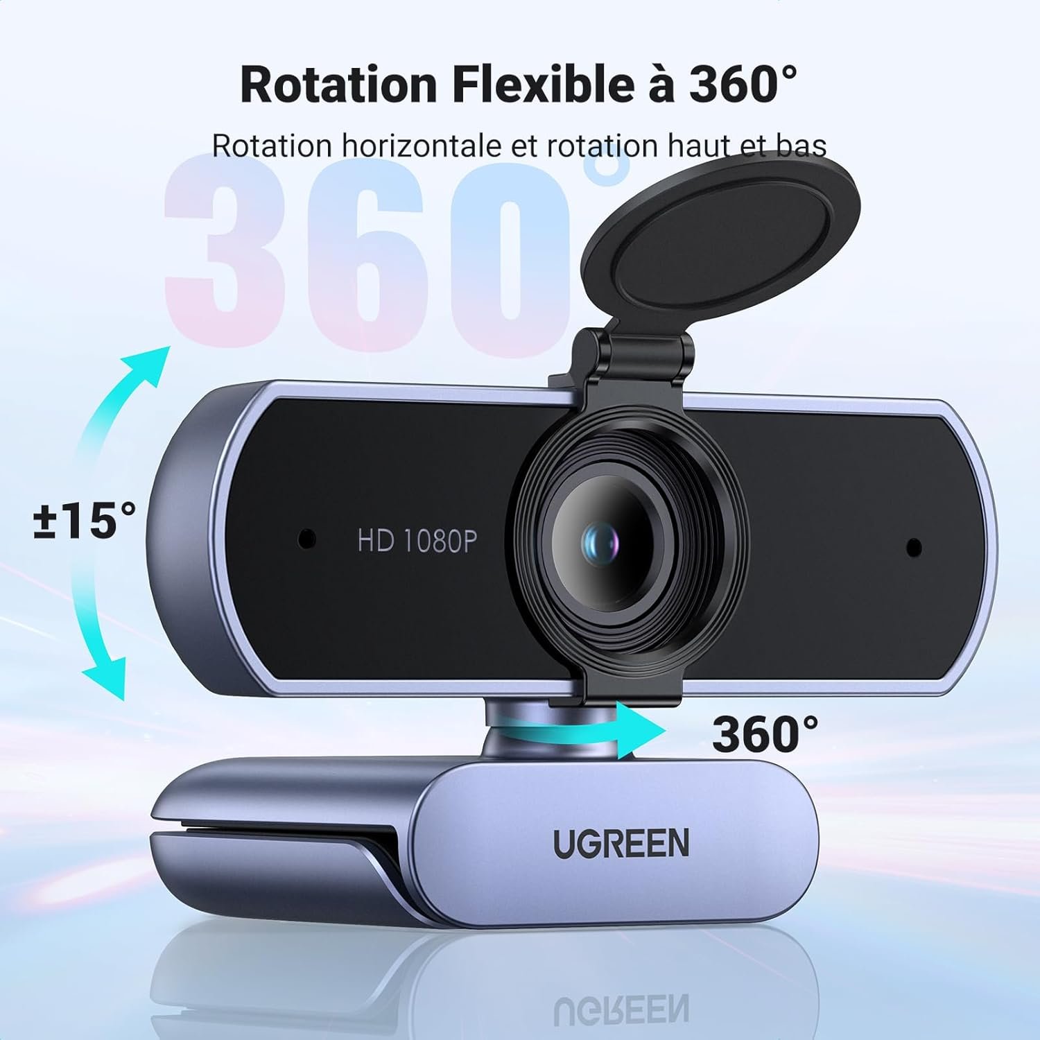 Webcam UGREEN HD 1080P (Modèle 15728). – Image 6