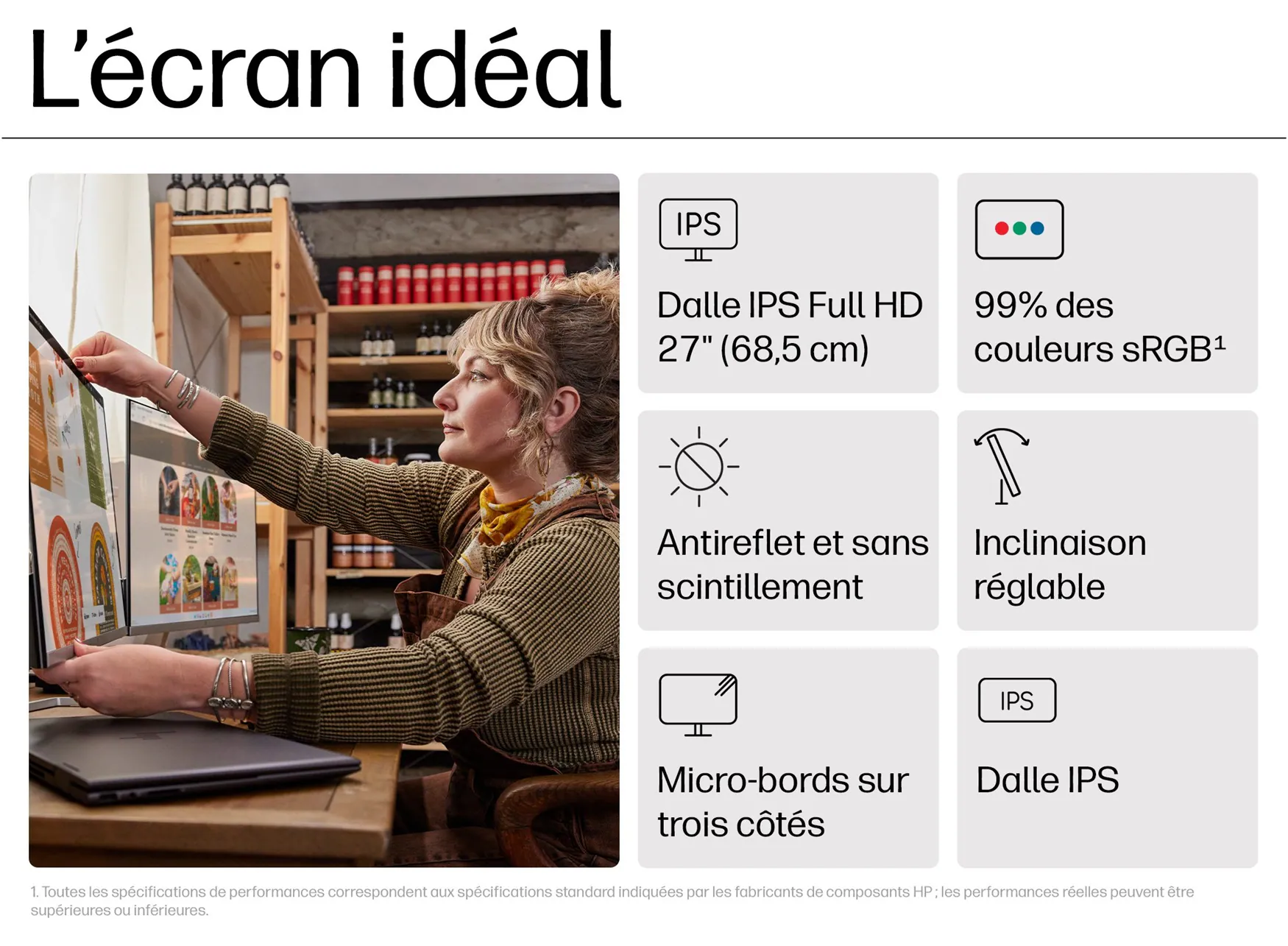 Moniteur HP S5 527sf 27” – Image 3