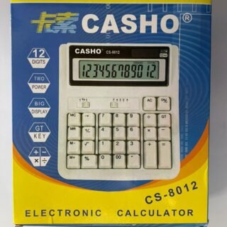 Calculatrice Électronique CASHO CS-8012 – 12 Chiffres – Double Alimentation