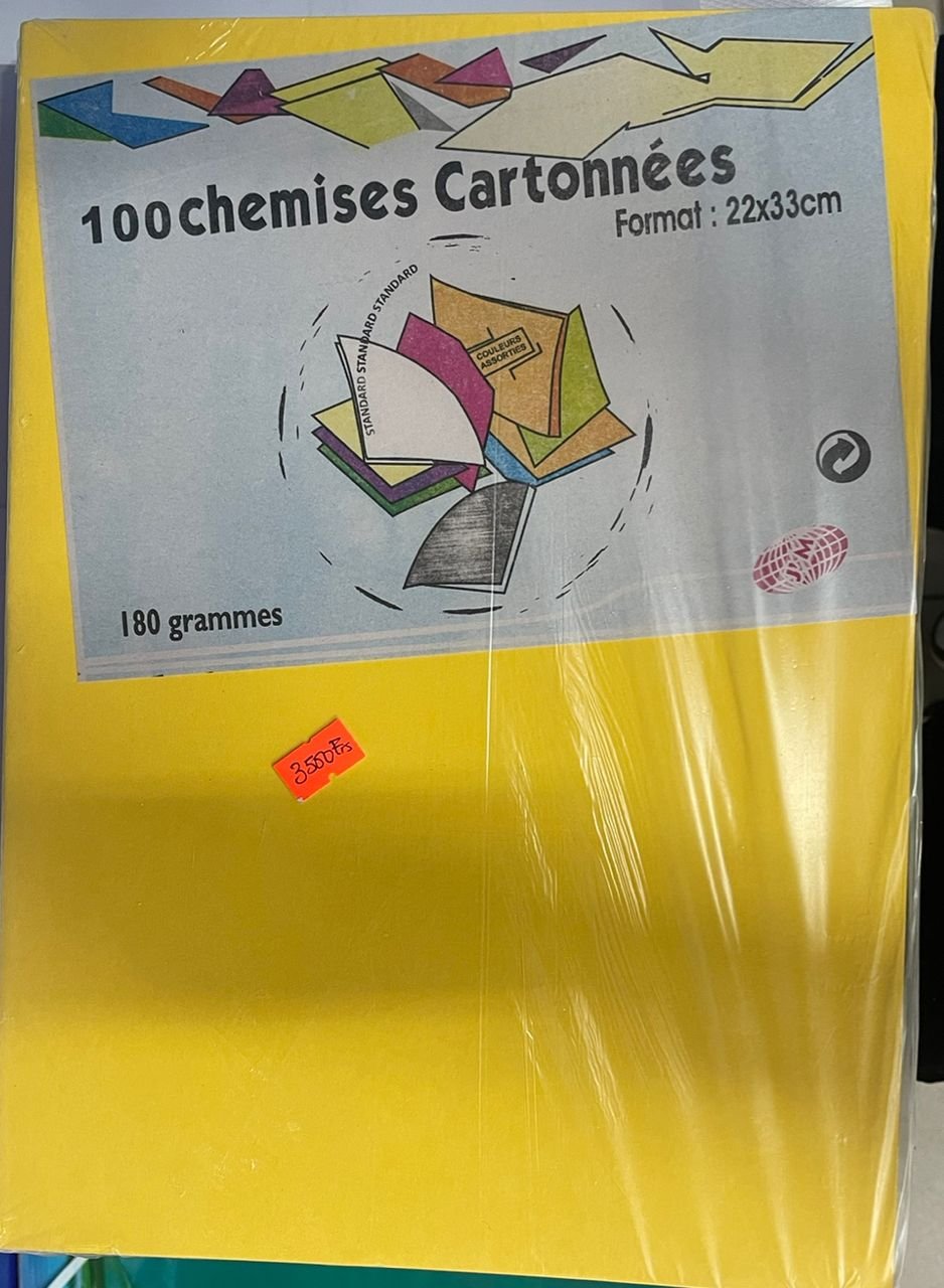 Paquet de 100 Chemises Cartonnées