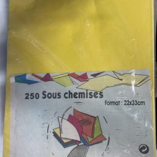 Paquet de 250 Sous-chemises Multicolores 60g – Format 22x33cm – Papier Standard