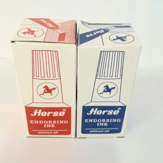 Encre de Recharge Horse pour Tampons – Sans Huile – Rouge et Bleu (30ml)