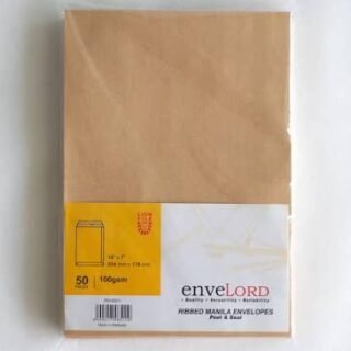Enveloppes Manila Kraft LION FILE – 229 x 162 mm – 80g – Paquet de 50