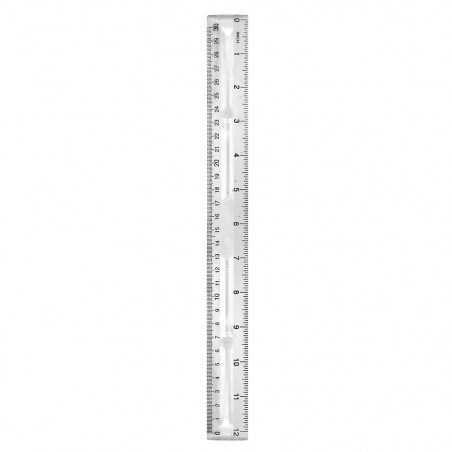Règle Plate Transparente 30 cm – Double Graduation (cm/pouces) – Image 3
