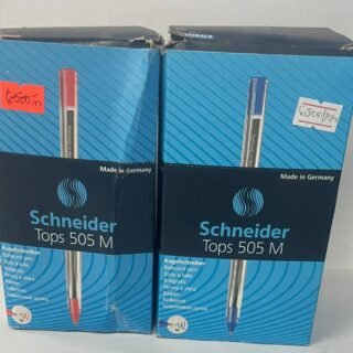 Stylos Bille Schneider Tops 505 M – Boîte de 50 (Noir/Bleu)